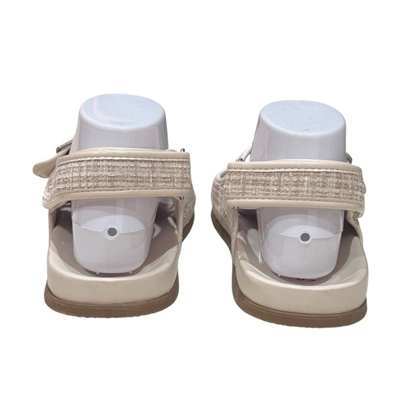NWOT Seychelles Bobbie Ivory Tweed Strappy Hook and Loop Sandals Old Money 8.5 - Picture 8 of 11